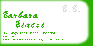 barbara biacsi business card